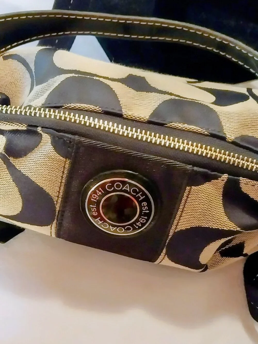 Coach Signature Stripe Demi Crossbody/Shoulder Bag F19218